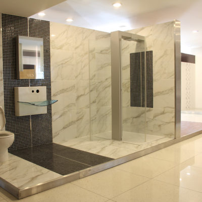 Custom Marble Wall Installation