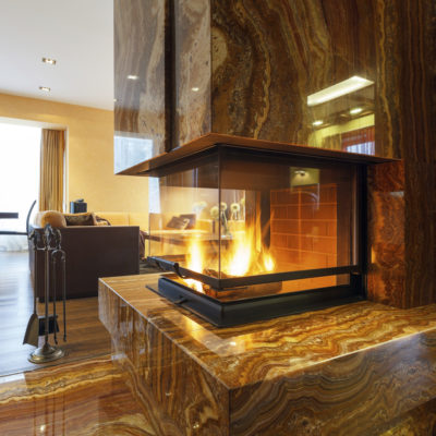 Stone Fireplace Fabrication and Installation